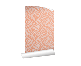 Papier peint Missprint - Corail Peach blush